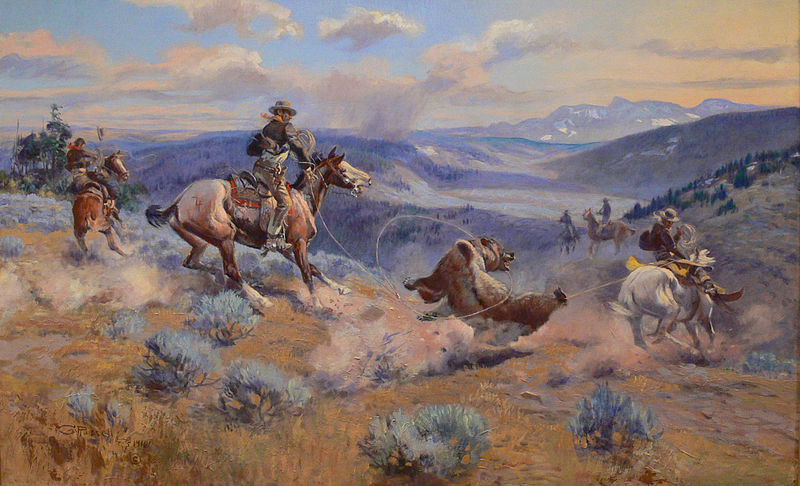 Loops and Swift Horses are Surer than Lead, 1916 - Charles Marion Russell Paintings